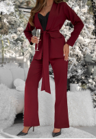 Souprava Sako i Kalhoty Old News vínový