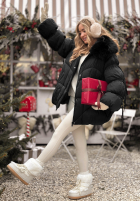 Prošívaná Bunda z futerkiem Cold Without You černá