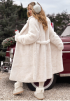 Dlouhý Kabát futerko October Chill ecru