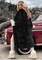 Dlouhý Kabát futerko October Chill Černé