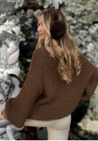 Pleciony Svetr z wełną Winter Is In The Air čokoládový