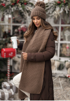 Souprava Čepice, szalik, Rukavice z wełną 3in1 Best Winter Days Mokka