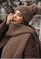 Souprava Čepice, szalik, Rukavice z wełną 3in1 Best Winter Days Mokka