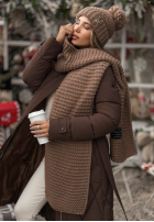 Souprava Čepice, szalik, Rukavice z wełną 3in1 Best Winter Days Mokka