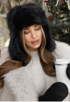 Kožešinová čepice ušanka Winter Bear černá
