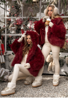 Krátká Bunda futerko Rainy Mood bordové