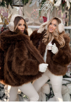 Krátká Bunda futerko Rainy Mood čokoládové