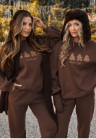 Vánoční Tepláková souprava Mikina i Kalhoty Christmas Cookies čokoládový