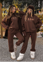 Vánoční Tepláková souprava Mikina i Kalhoty Christmas Cookies čokoládový