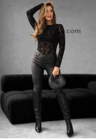 Błyszcząca Halenka vzorované The Bad News černá