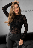 Błyszcząca Halenka vzorované The Bad News černá