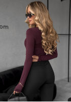 Halenka longsleeve z koronką Miss In Me vínová