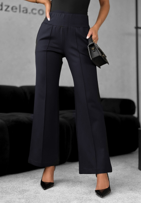 Látkové kalhoty zvonáče Can't Ignore Me granátové