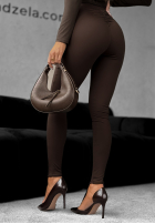 Legíny z marszczeniem Lazy Afternoon čokoládové