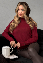 Krótki Svetr Single Snowflake vínový