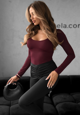 Body s výstřihem Come Over bordové