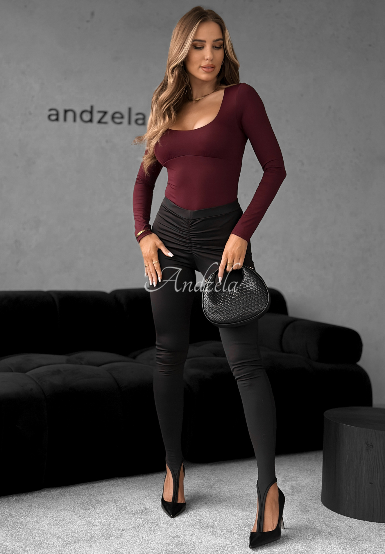 Body s výstřihem Come Over bordové