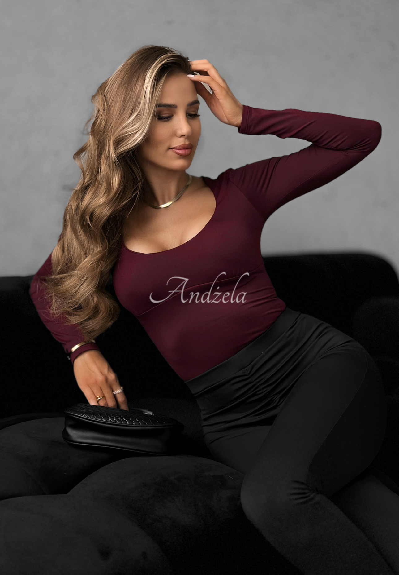 Body s výstřihem Come Over bordové