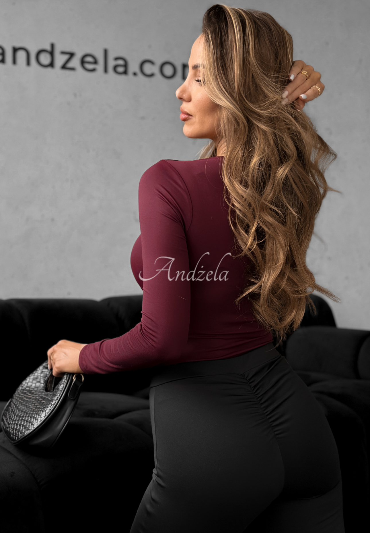 Body s výstřihem Come Over bordové