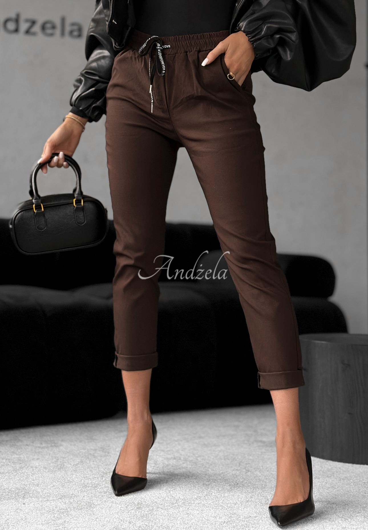 Kalhoty Harwinton čokoládové