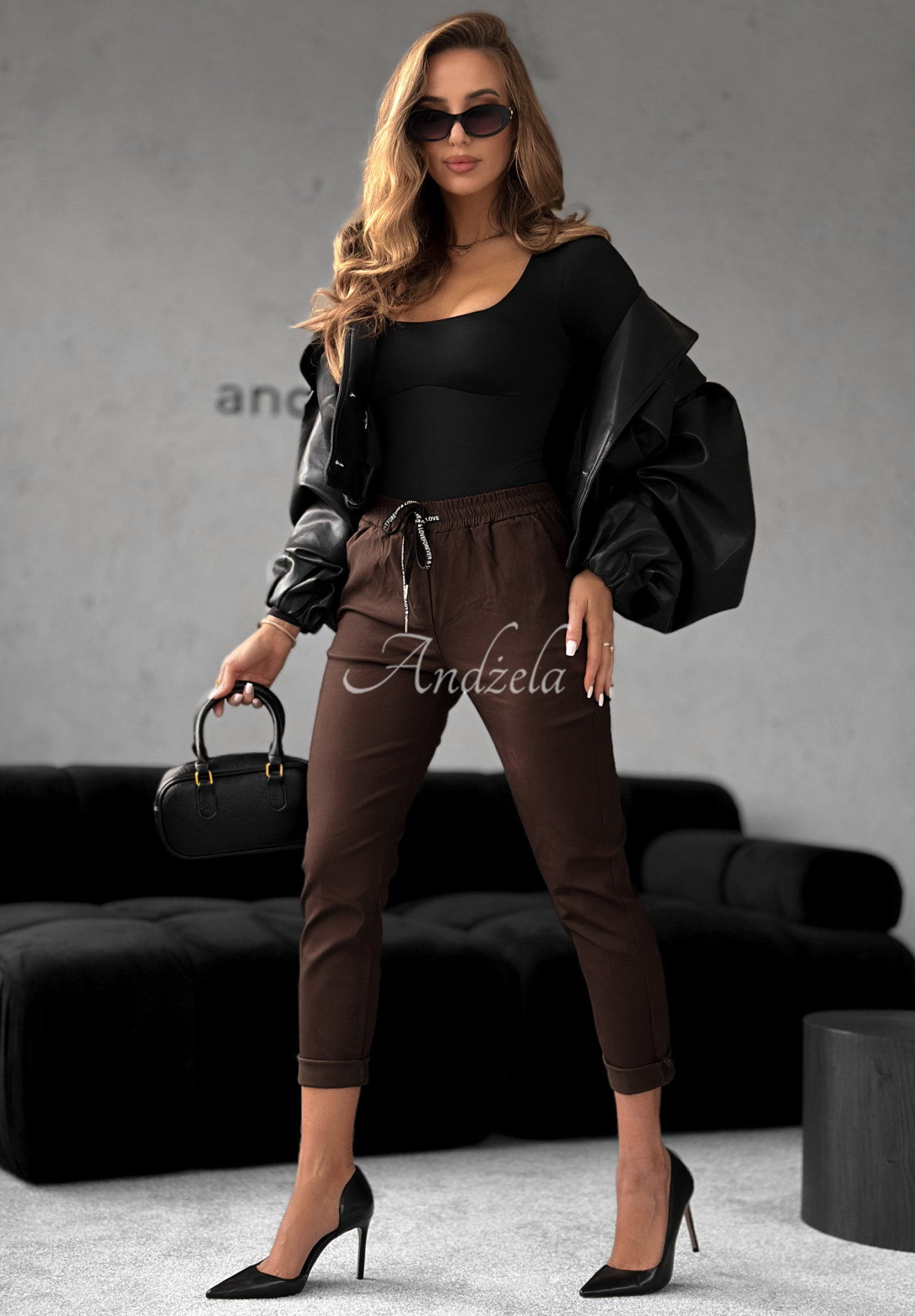 Kalhoty Harwinton čokoládové