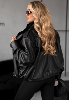 Kožená bunda Choosing Myself černá