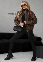 Kožená bunda Choosing Myself čokoládová