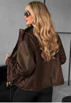 Kožená bunda Choosing Myself čokoládová