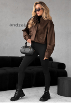 Kožená bunda Choosing Myself čokoládová