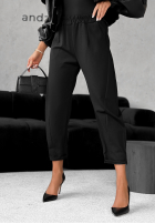 Viskózové kalhoty banana It Was Real černé