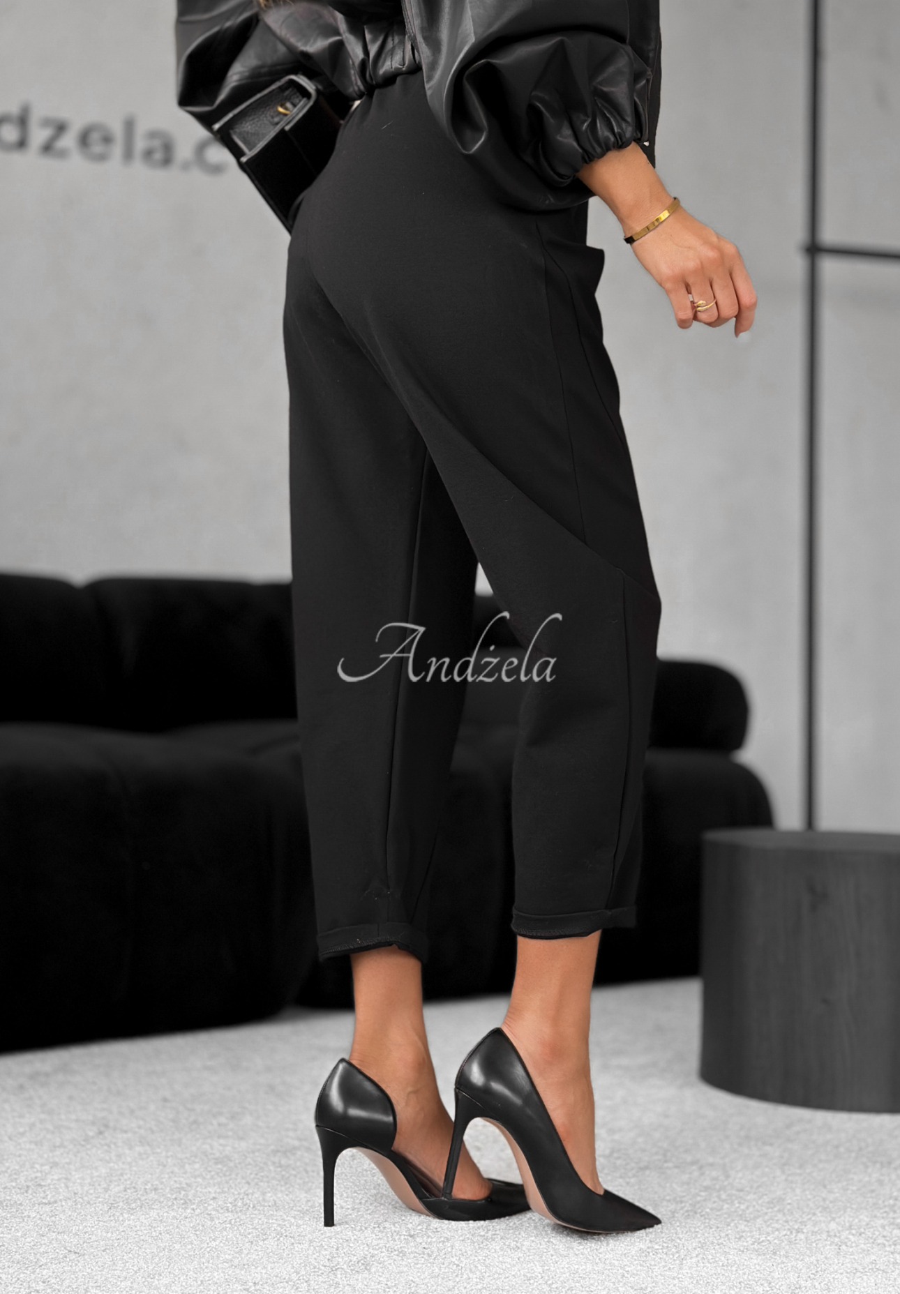 Viskózové kalhoty banana It Was Real černé