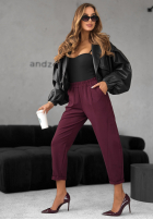 materiálové Kalhoty It Was Real bordové