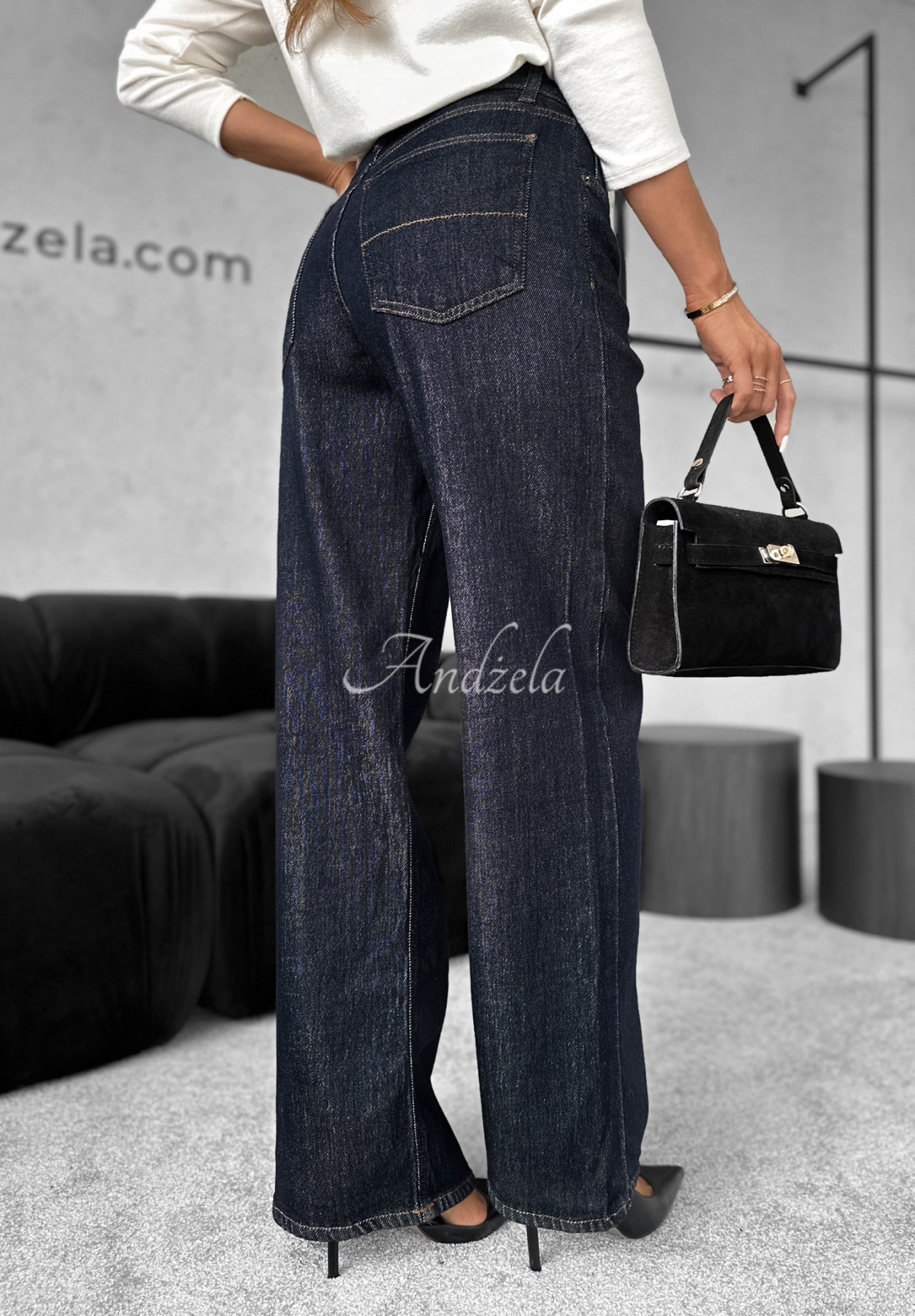 Široké džíny Red Flag granátové