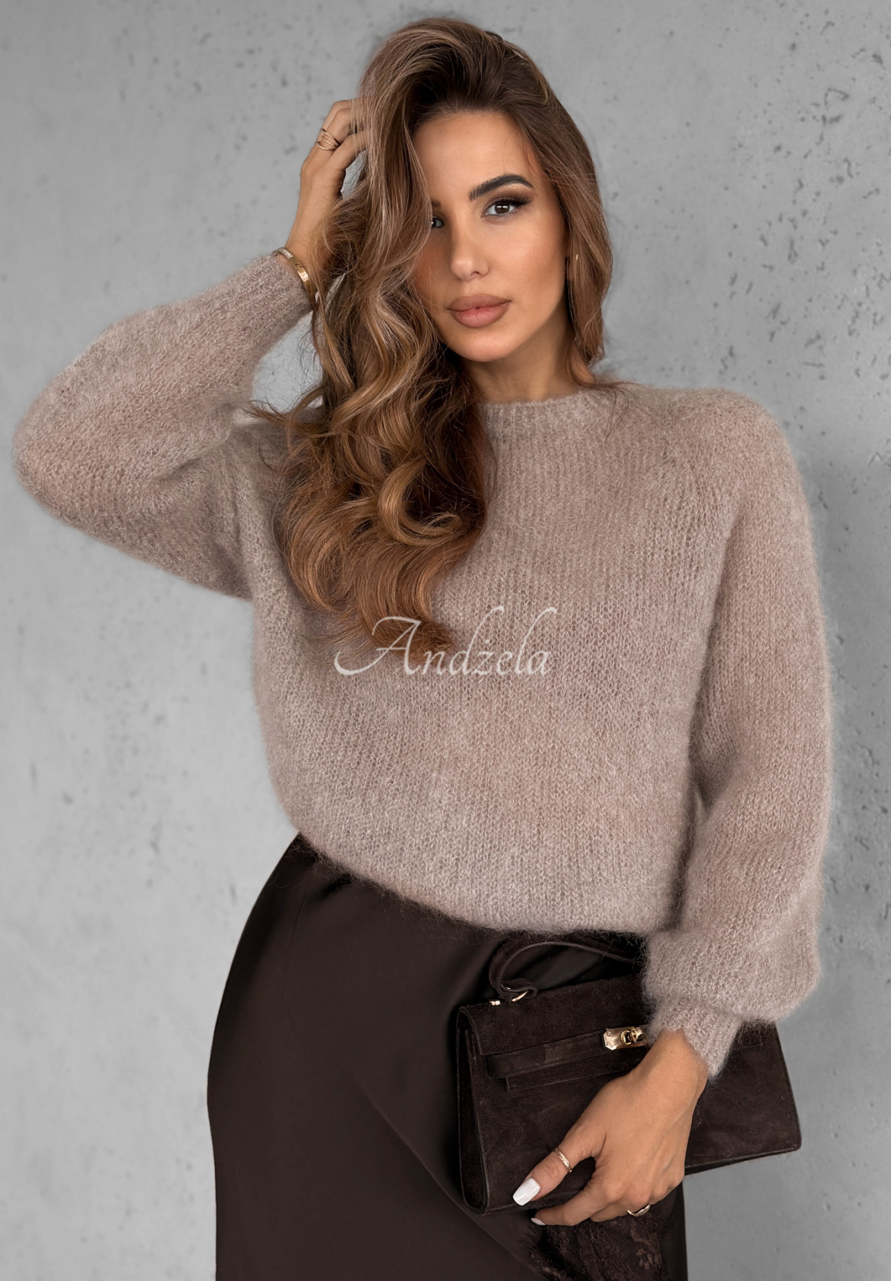 Mohérový svetr Warm Hug béžový