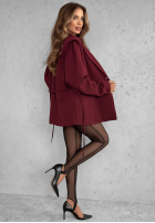 Sako z paskiem Alone Again vínová