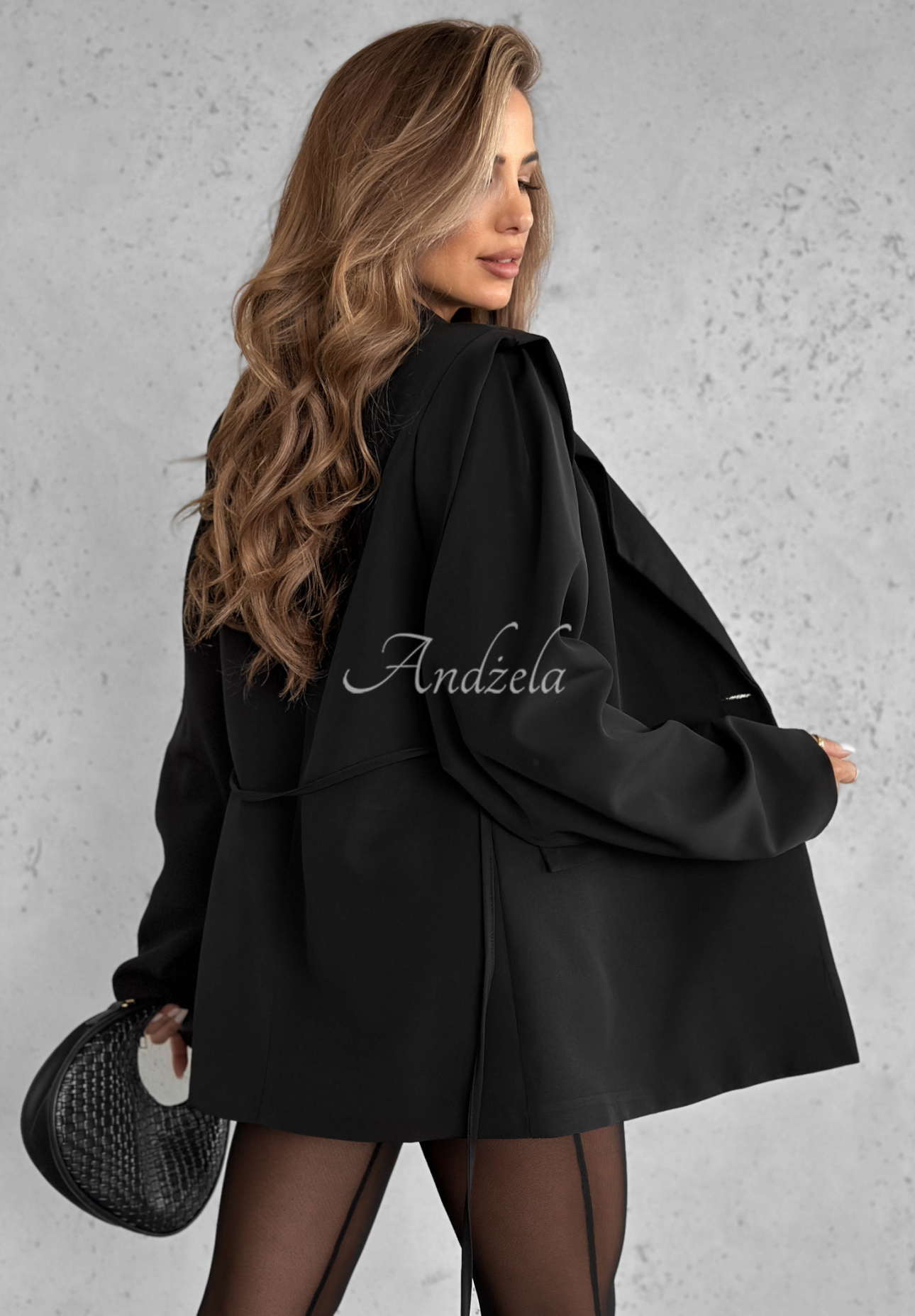 Sako s páskem Alone Again černá