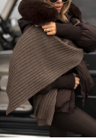 Vroubkovaný Souprava Čepice i szalik z kaszmirem Snow Dates béžový