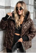 Prošívaná Bunda s kapucí Just The Wind čokoládová