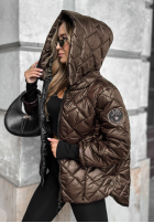 Prošívaná Bunda s kapucí Just The Wind čokoládová