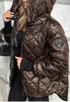 Prošívaná Bunda s kapucí Just The Wind čokoládová