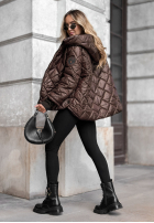 Prošívaná Bunda s kapucí Just The Wind čokoládová