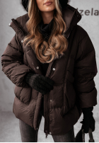 Puchowa Bunda Watch It Snow čokoládová