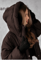 Puchowa Bunda Watch It Snow čokoládová