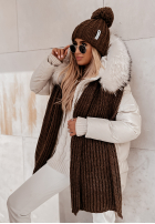 Pleciony Šála  z wełną Laponia ciemnoczekoladowy