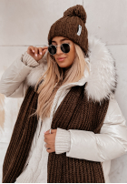 Pleciony Šála  z wełną Laponia ciemnoczekoladowy