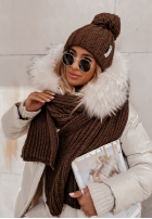 Pleciony Šála  z wełną Laponia ciemnoczekoladowy