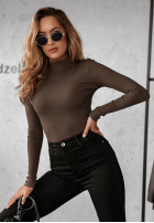 Prążkowana Halenka z półgolfem Believe In Tomorrow ciemnoczekoladowa