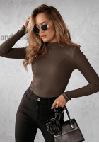 Prążkowana Halenka z półgolfem Believe In Tomorrow ciemnoczekoladowa