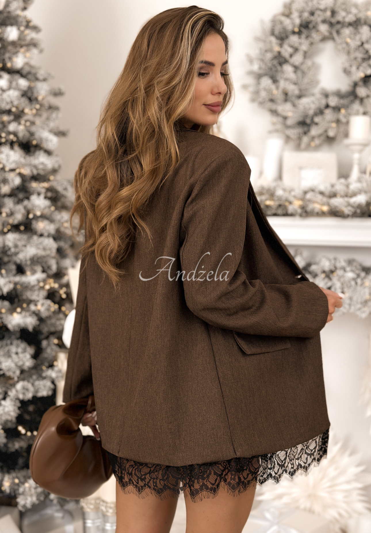 Sako s krajkou Almost Forever čokoládová