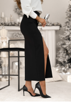 Ołówkowa Sukně z rozcięciem Live With Purpose černá